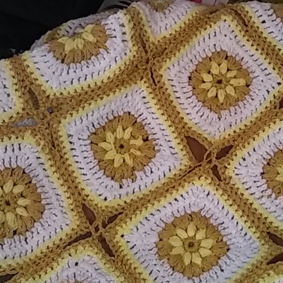 Sunburst Handmade Afghan BOHO Hippie - Picture 6 of 7